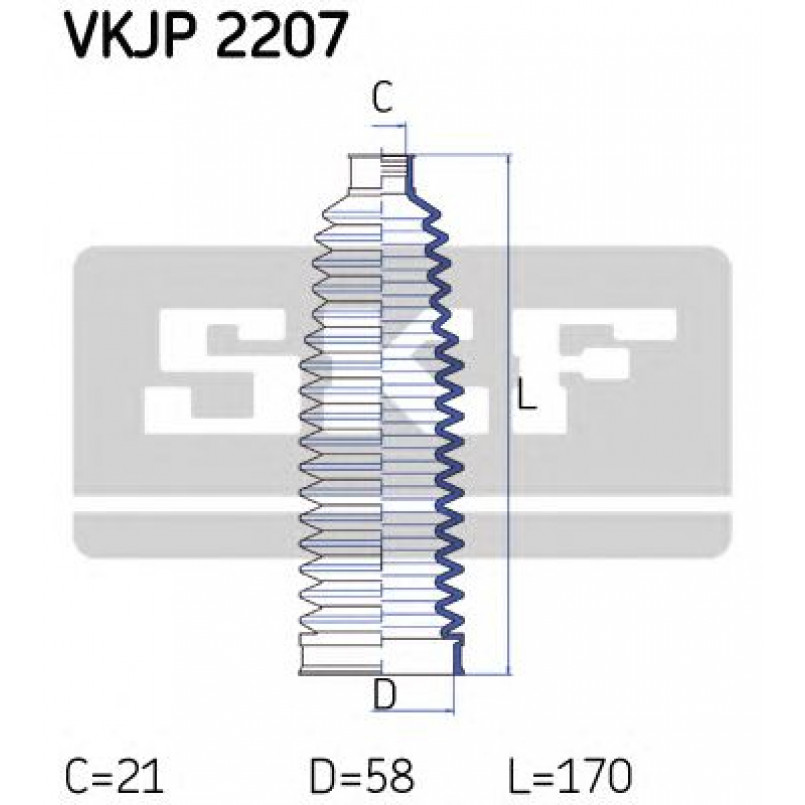 VKJP 2207 SKF - Пильовик привідного валу